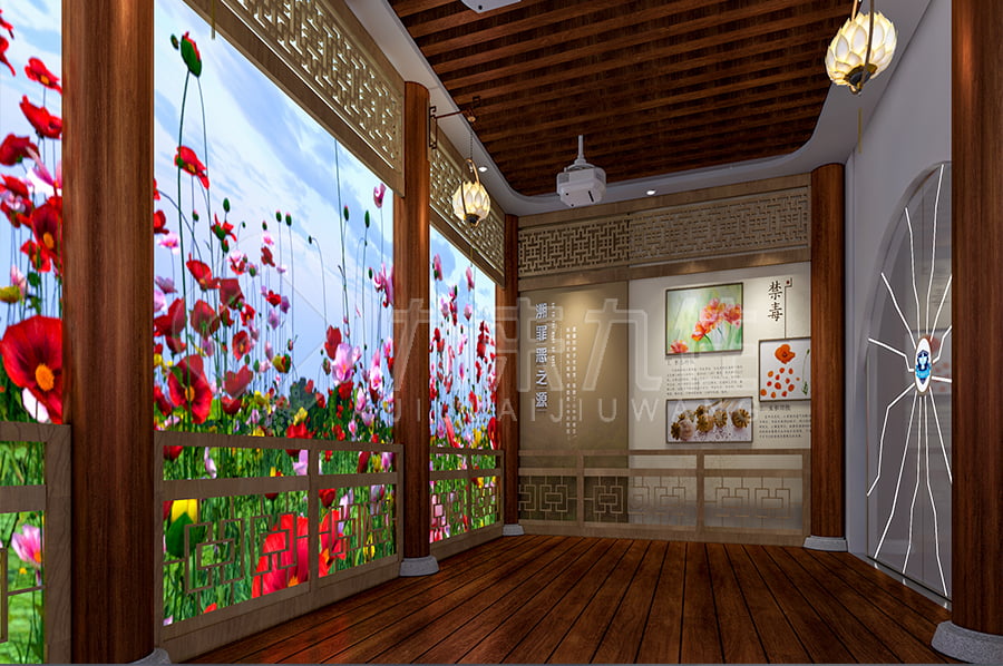 禁毒示范展館，高科技禁毒防艾展廳，展廳設計平面圖