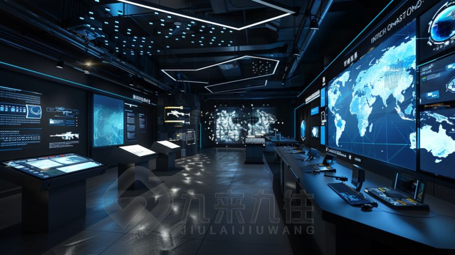 現(xiàn)代國防宣教展廳設(shè)計,互動式軍事展館施工,智能化國防教育空間建設(shè)