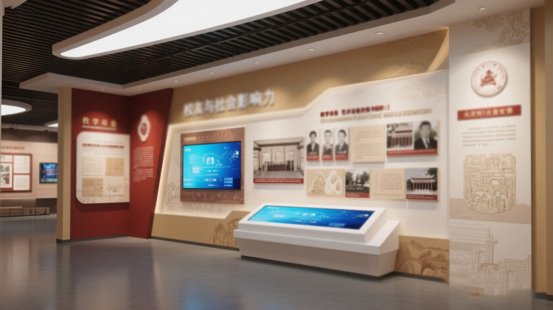 高科技校園文化長廊展示設(shè)計(jì)效果圖