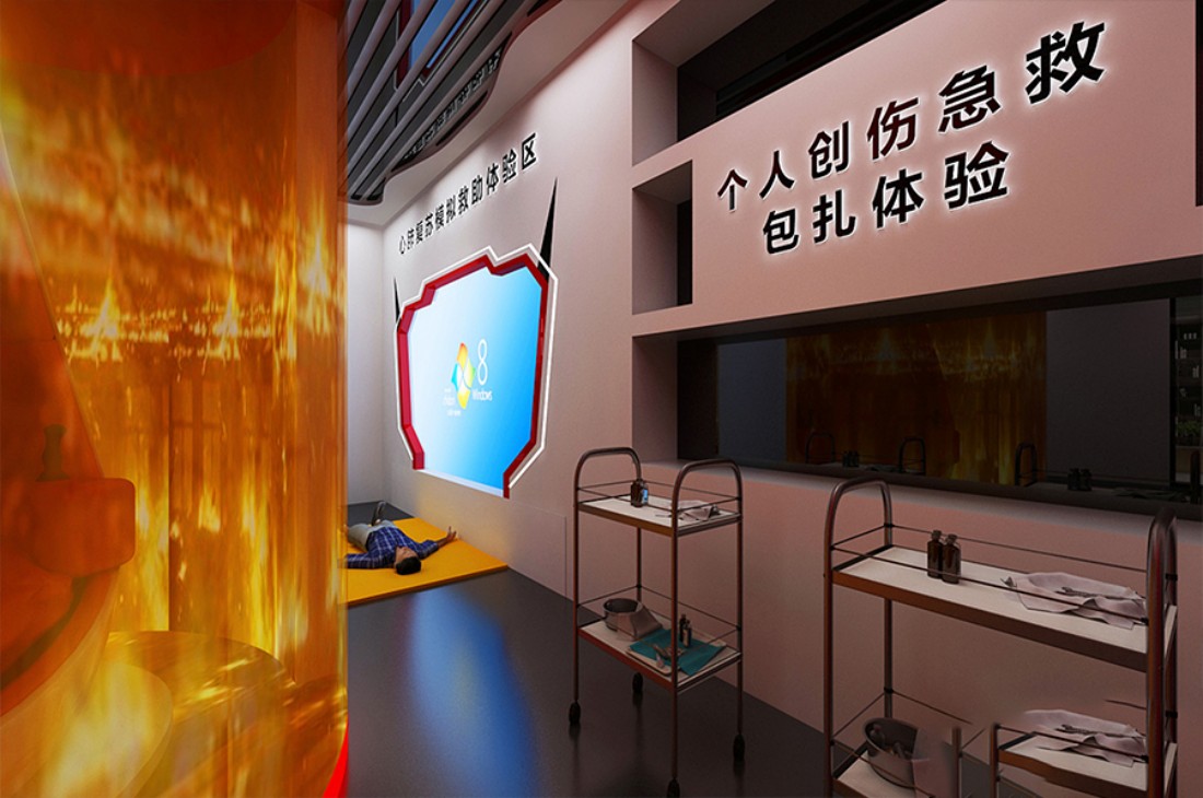 現(xiàn)代化應(yīng)急救援展廳效果圖  現(xiàn)代化應(yīng)急救援展廳效果圖